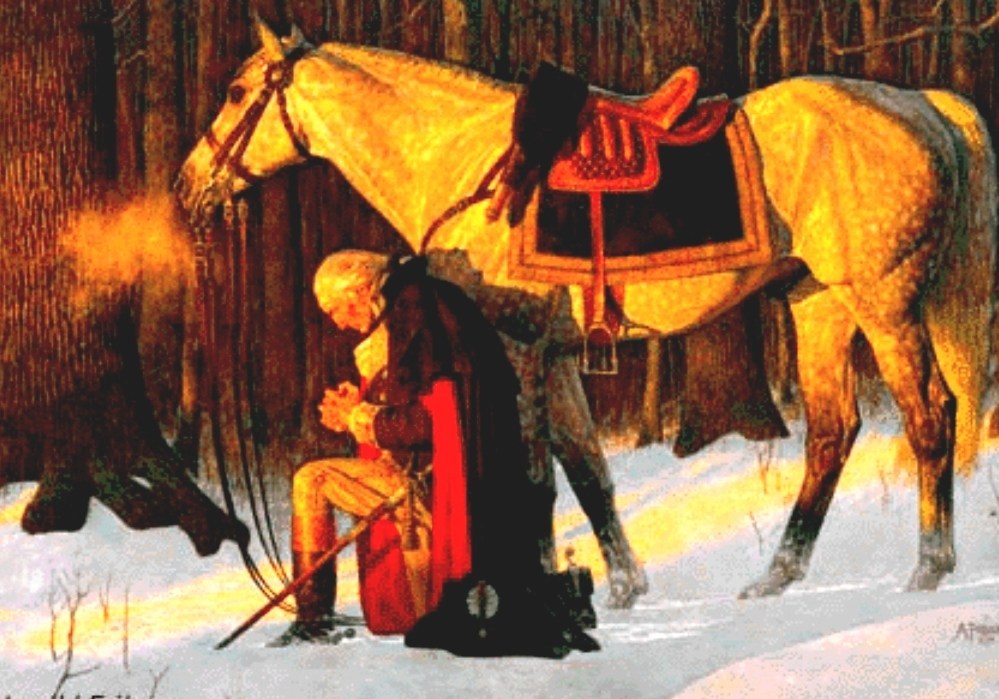 George Washington Prayer At Valley Forge Painting At