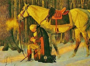 300x220 George Washington Praying Kneeling 300x220 - George Washington Praying Painting