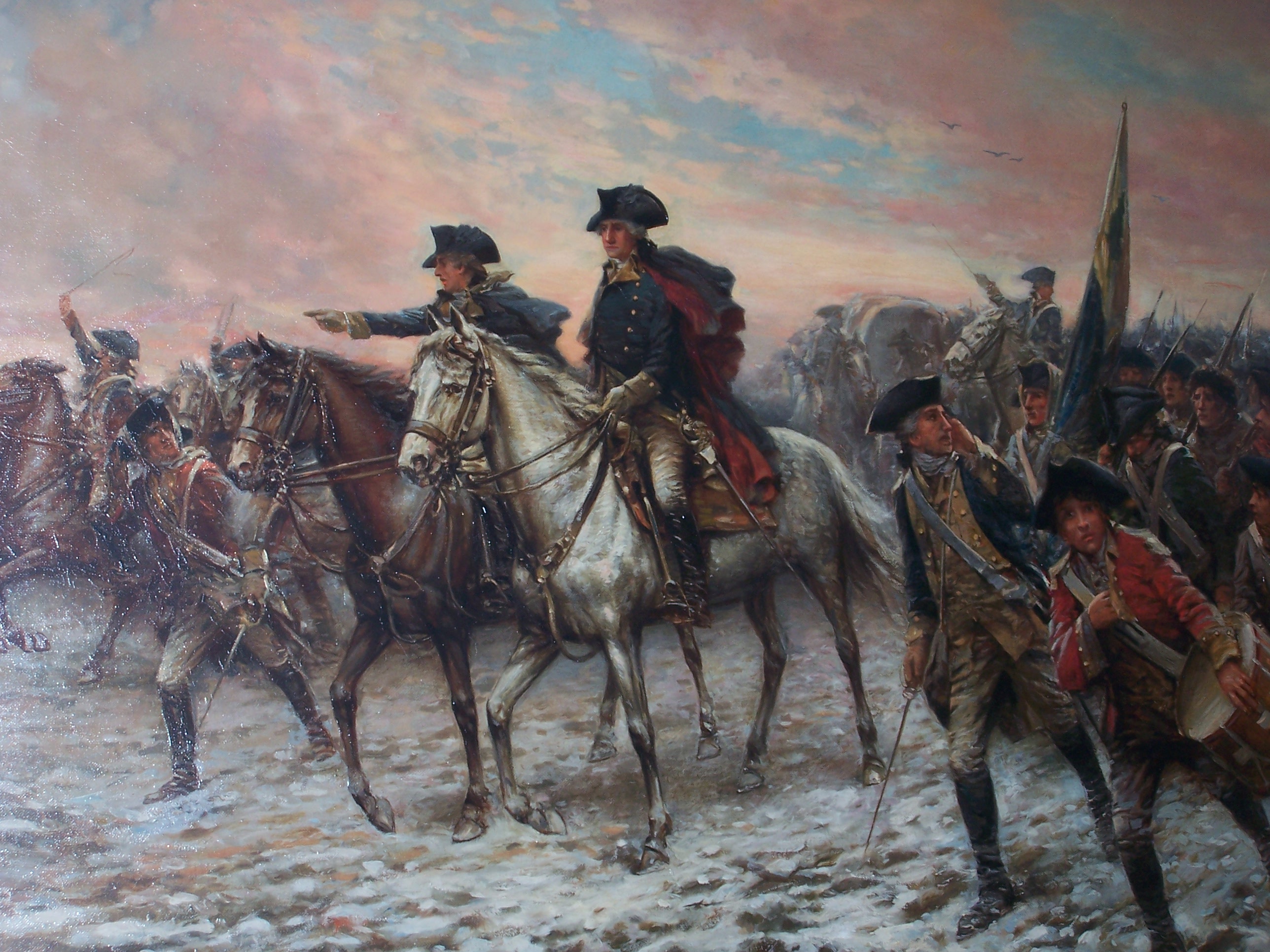 2576x1932 Painting Of George Washington Praying Beside His Horse - George Washington Praying Painting