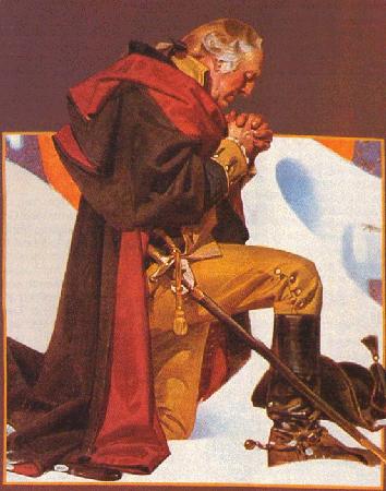 354x450 Tuesday Evening Prayer George Washington's Prayer Journal - George Washington Praying Painting