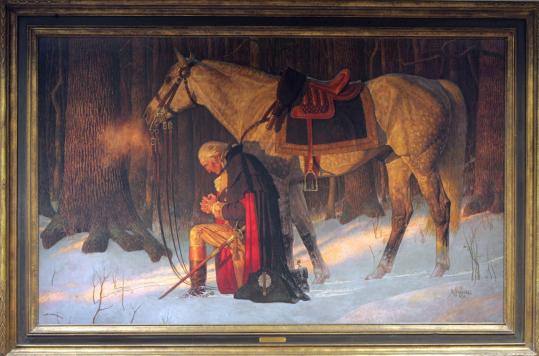 539x356 Arnold Friberg Depicted Washington - George Washington Praying Painting