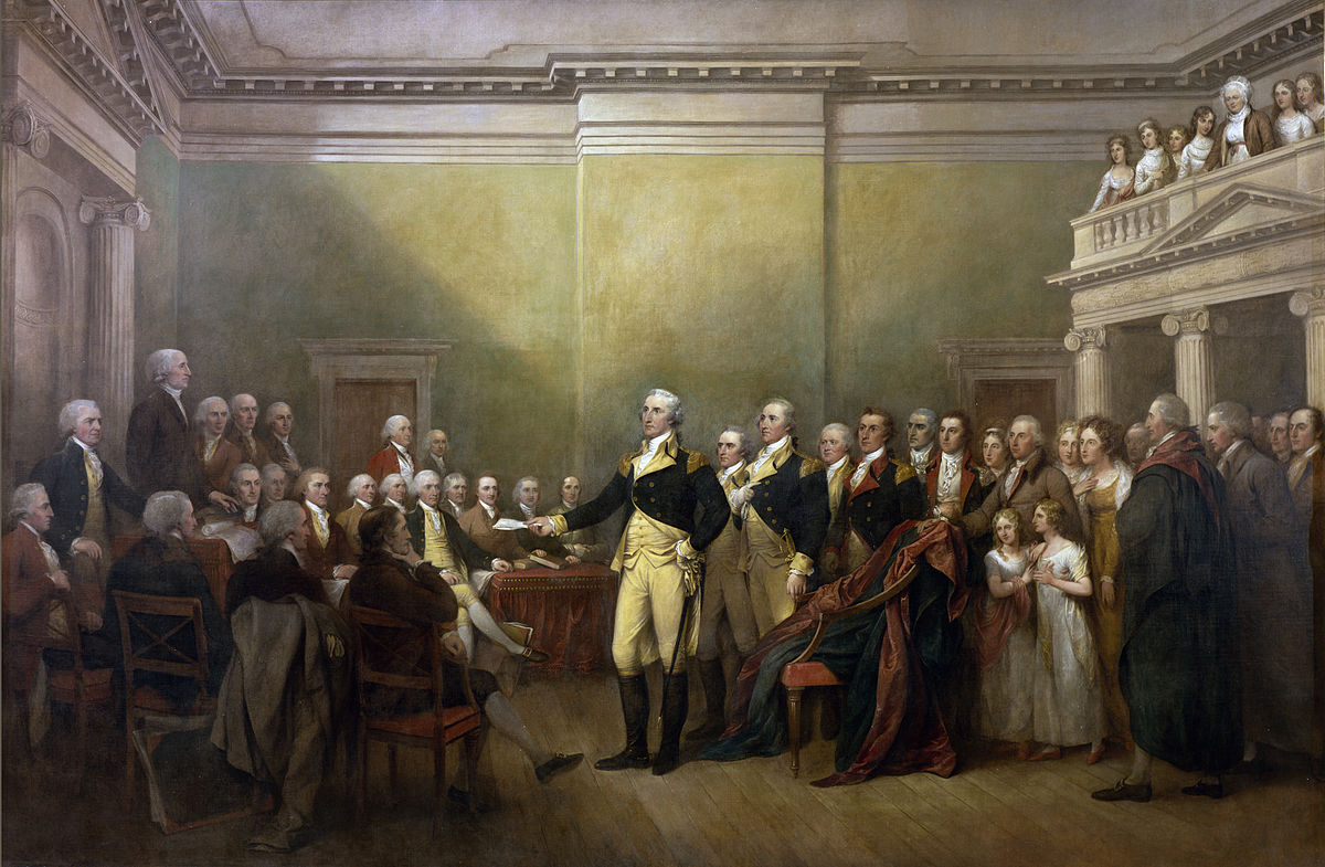 1200x785 General George Washington Resigning His Commission - George Washington Revolutionary War Painting