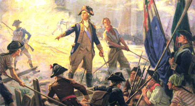 640x350 George Washington Mountain View Mirror - George Washington Revolutionary War Painting