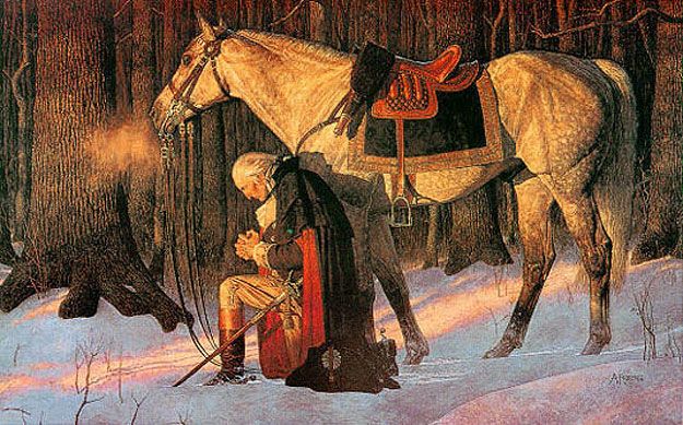 625x389 1st Us President George Washington Valley Forge - George Washington Revolutionary War Painting