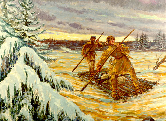 George Washington River Crossing Painting
