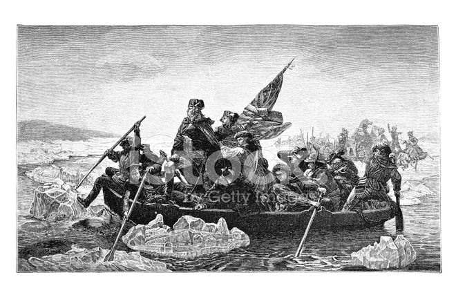 660x440 Engraving Of Us President George Washington Crossing River Delaw - George Washington River Crossing Painting