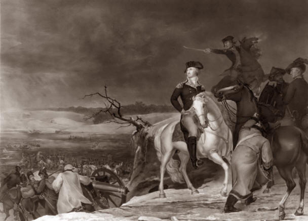 608x437 George Washington Crossing The Delaware River - George Washington River Crossing Painting