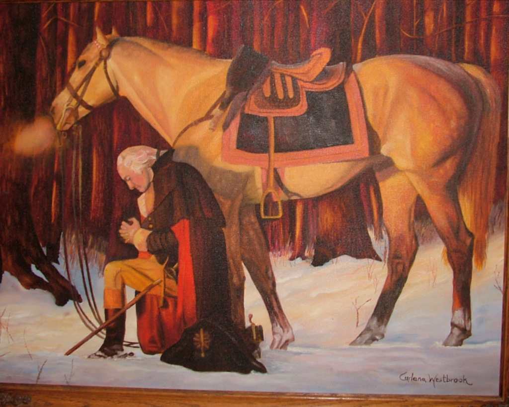 1024x820 Seppi Blog Carlene Westbrook Oil Paintings - George Washington Valley Forge Painting