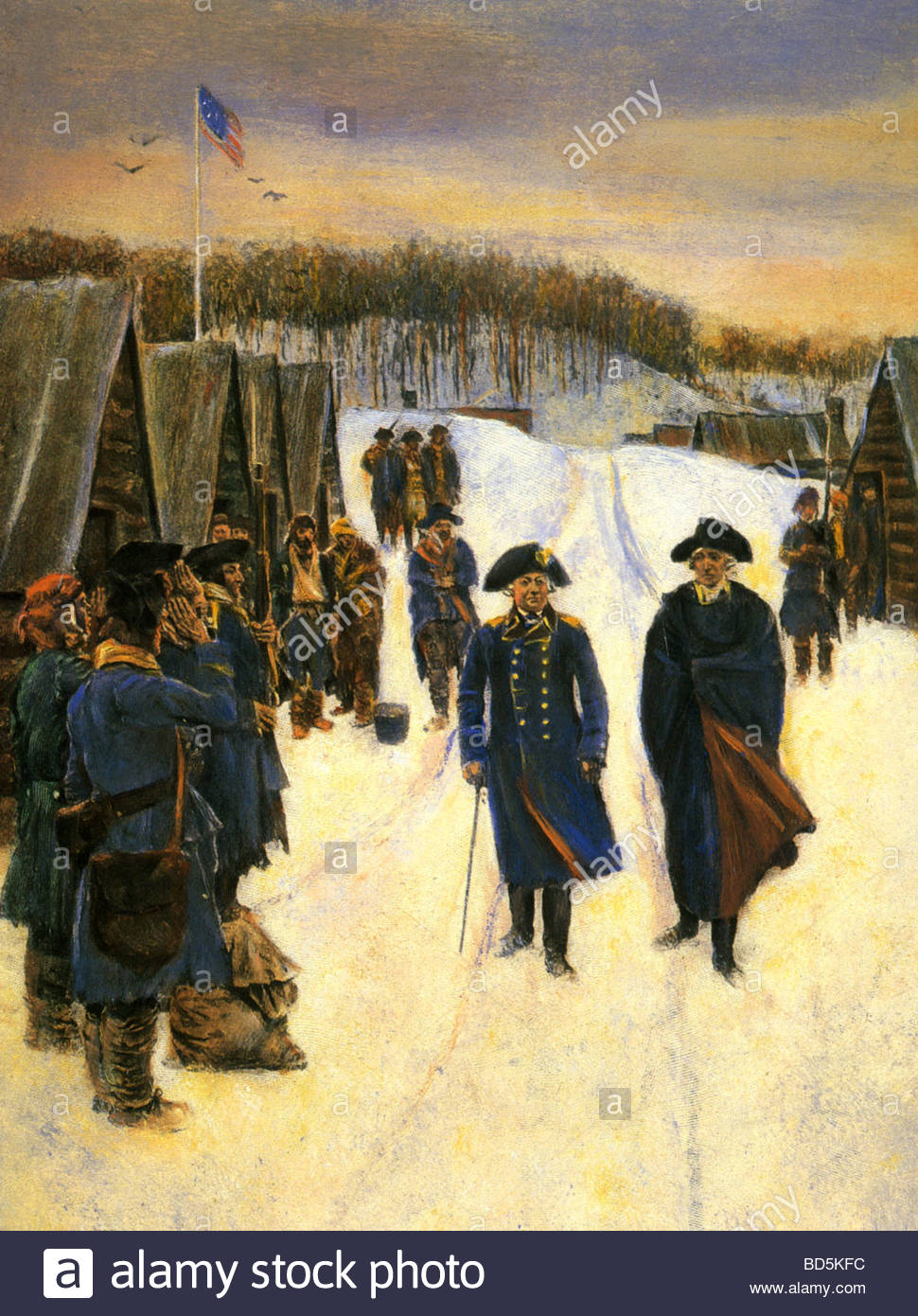 970x1390 Baron Friedrich Von Steuben - George Washington Valley Forge Painting