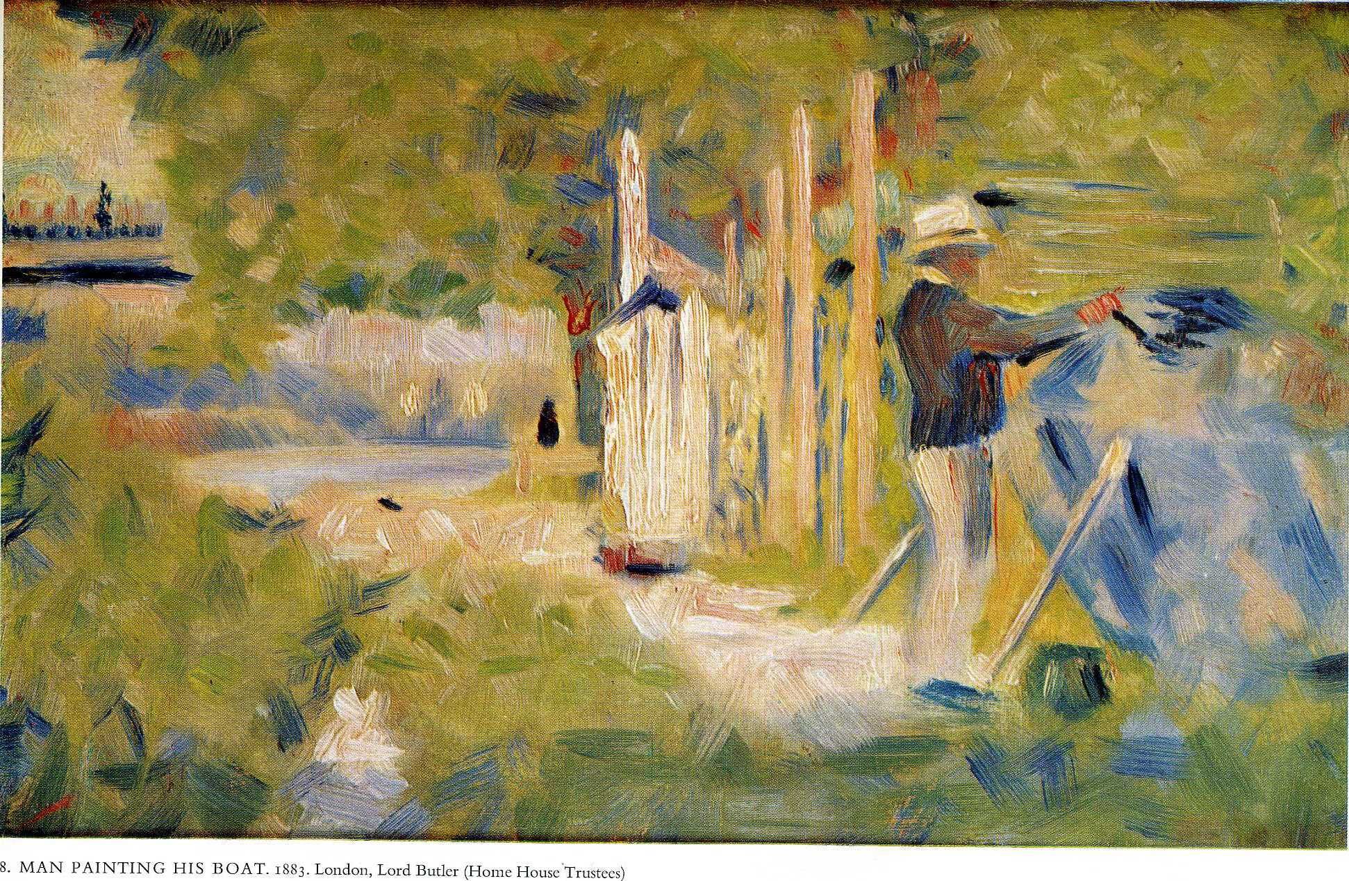 1942x1268 Man Painting His Boat - Georges Seurat Painting