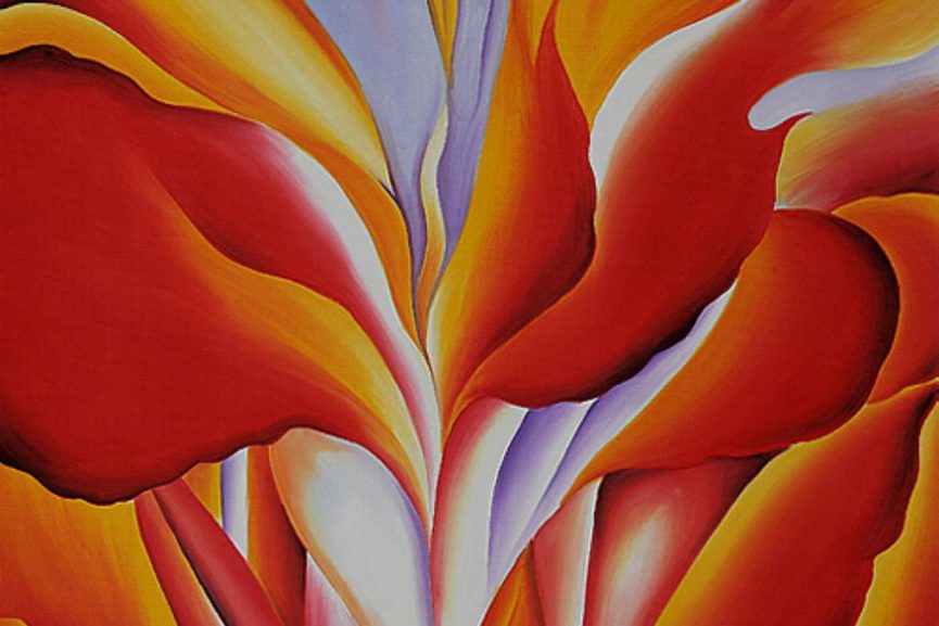 865x577 The Most Sensual Georgia O'Keeffe Flowers On Canvas Widewalls - Georgia O Keeffe Painting
