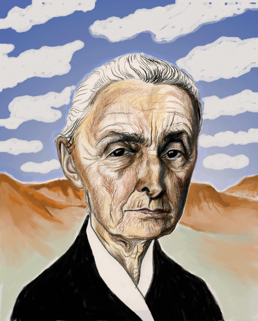 524x653 Georgia O'Keeffe By Lfalco - Georgia Okeeffe Self Portrait Painting