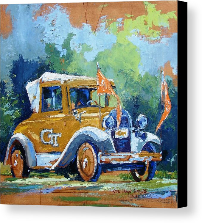 678x750 Ga Tech Ramblin' Wreck - Georgia Tech Painting