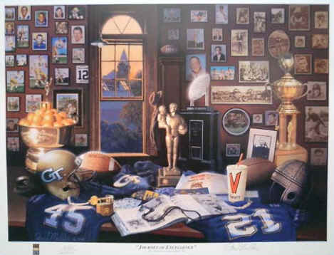 469x358 Journey Of Excellence Georgia Tech Football Art Print - Georgia Tech Painting