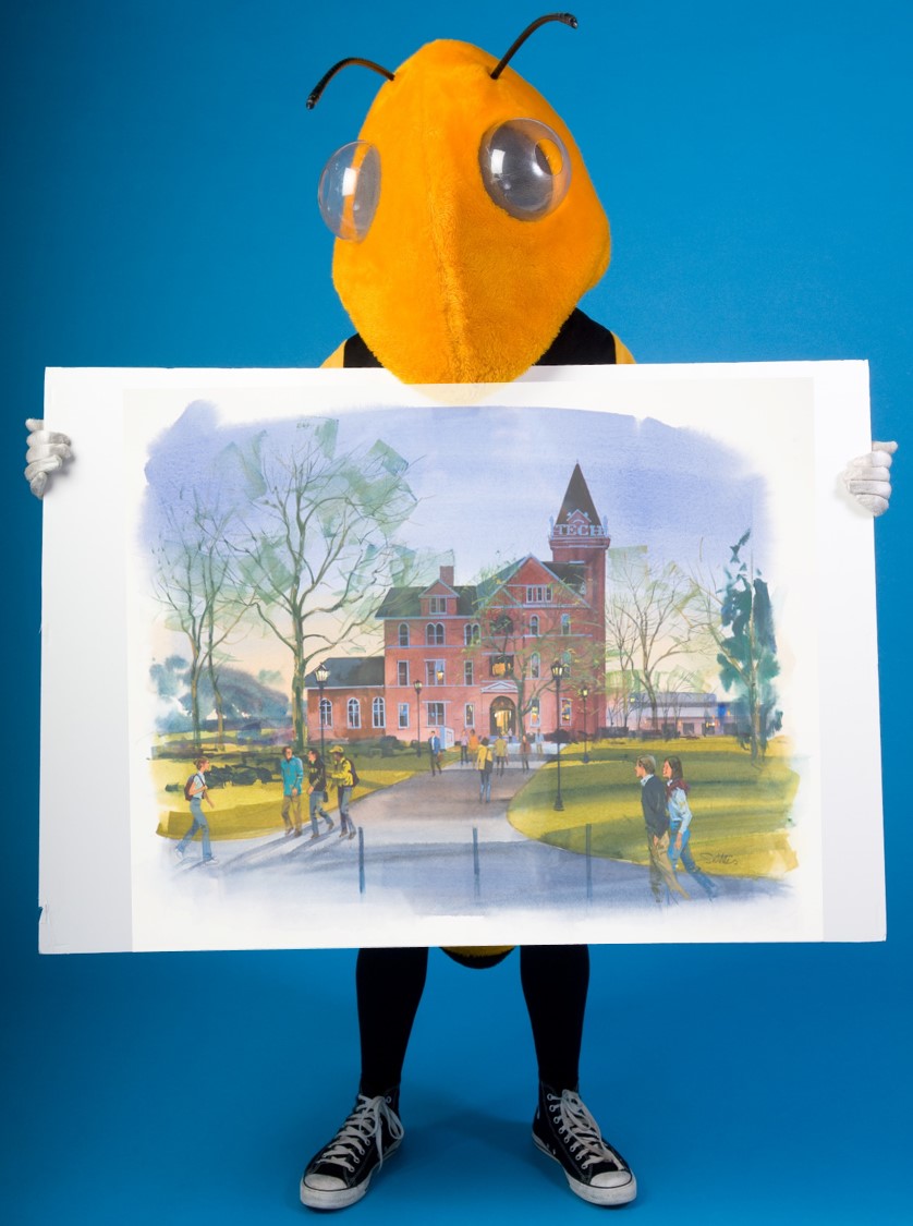 838x1125 North Metro Georgia Tech Club Home Of Lunch Bunch Awarding - Georgia Tech Painting