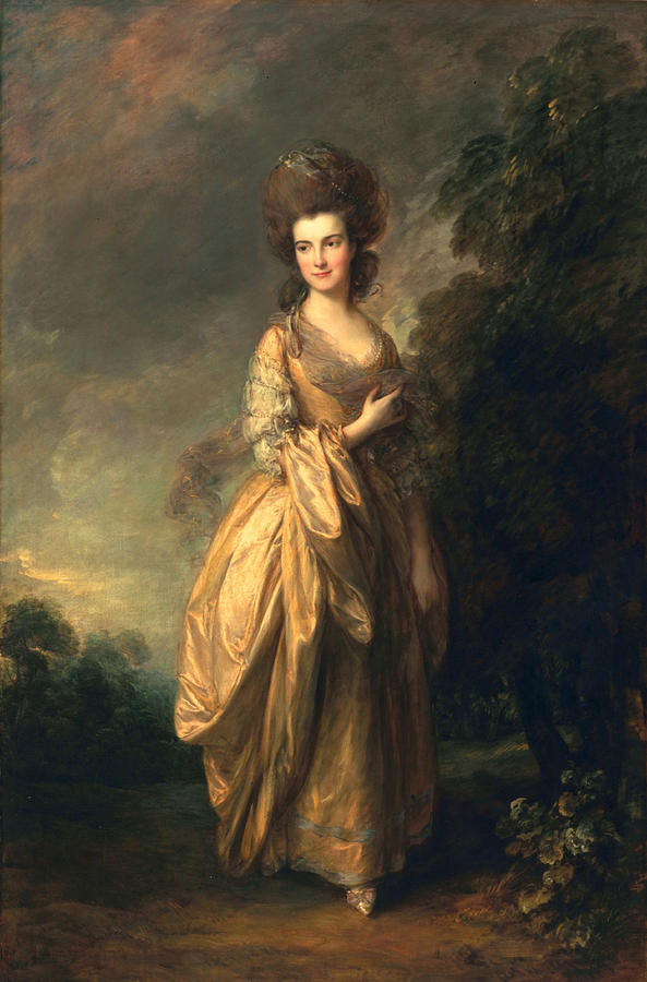 593x900 Elizabeth Beaufoy, Later Elizabeth Painting By Thomas Gainsborough - Georgian Painting