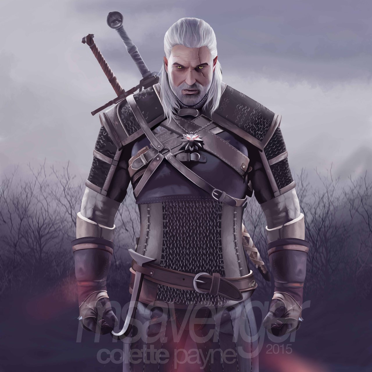1280x1280 Geralt Of Rivia By Usmelllikedogbuns - Geralt Painting