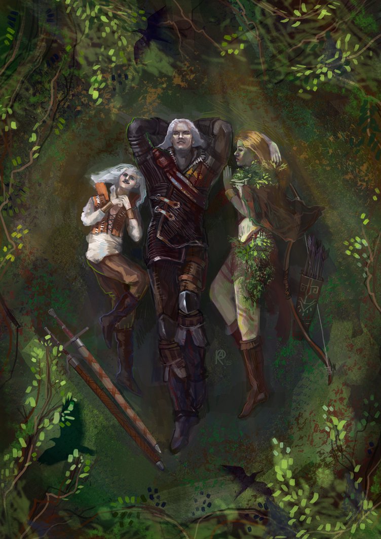 752x1063 Brokilon - Geralt Painting