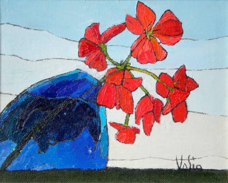 770x619 Saatchi Art Geranium Painting By Alexander Vasin - Geranium Painting