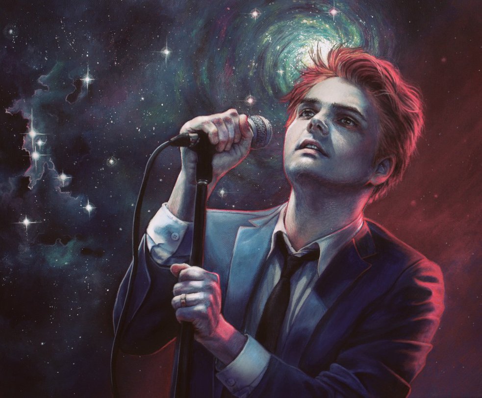 983x812 Gerard Way Painting By Straewefin - Gerard Way Painting