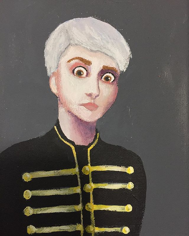 640x799 Old Gerard Way Painting - Gerard Way Painting