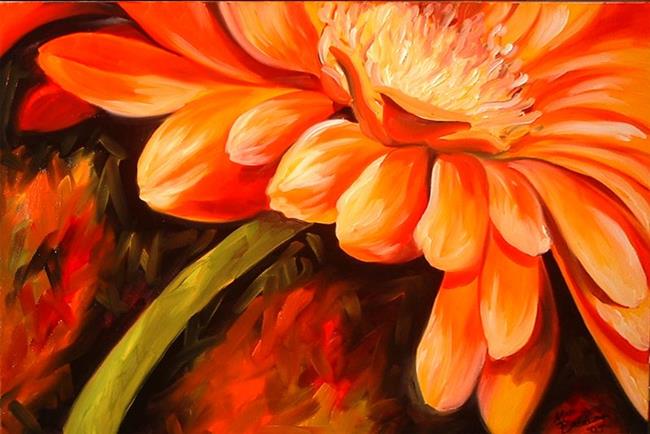 650x434 Gerber Daisy Fire - Gerber Daisy Painting
