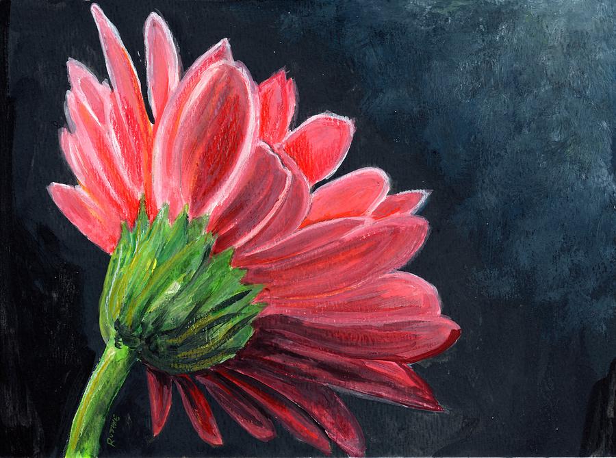 900x669 Gerber Daisy Johanna Painting By Ruthie K Sutter - Gerber Daisy Painting