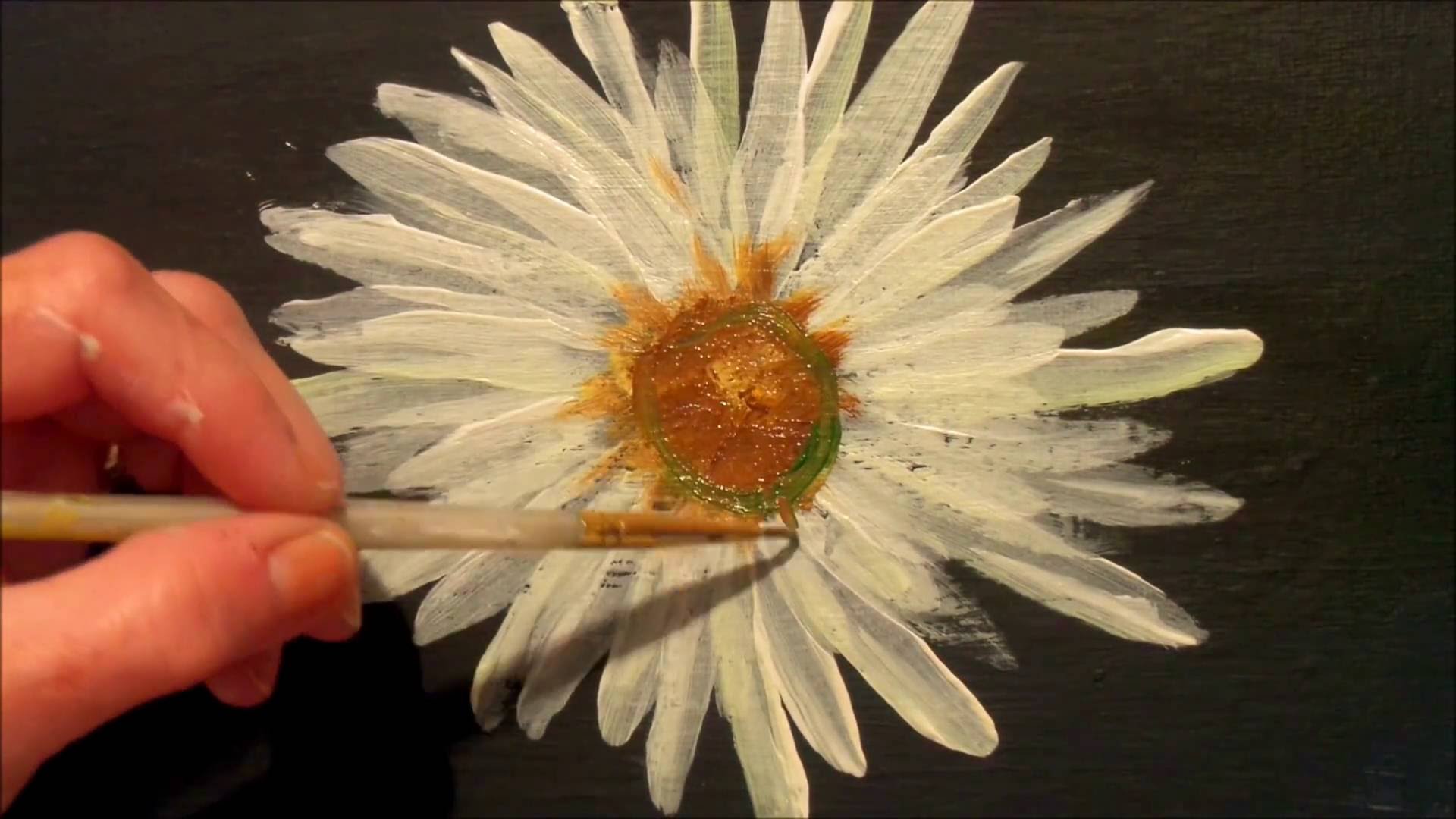 1920x1080 How To Paint A Daisy With Acrylic Paint, Easy Step By Step - Gerber Daisy Painting