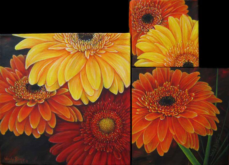 761x550 Wendy Palmer - Gerber Daisy Painting
