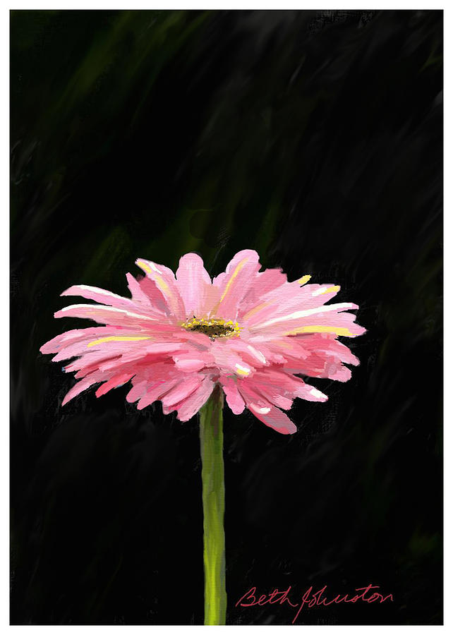 642x900 Gerbera Daisy Painting By Beth Johnston - Gerbera Daisy Painting
