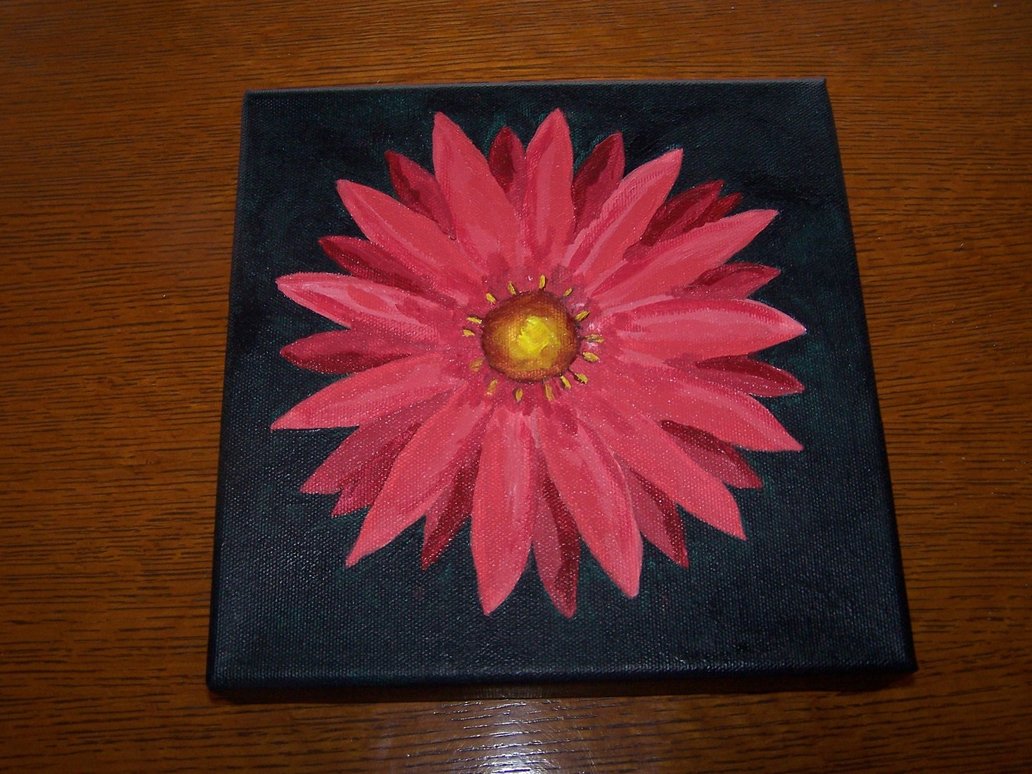 1032x774 Gerbera Daisy Painting By Leg7930 - Gerbera Daisy Painting
