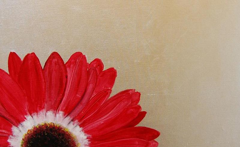 800x491 Gerbera Daisy Paintings On Canvas Painting For Home - Gerbera Daisy Painting