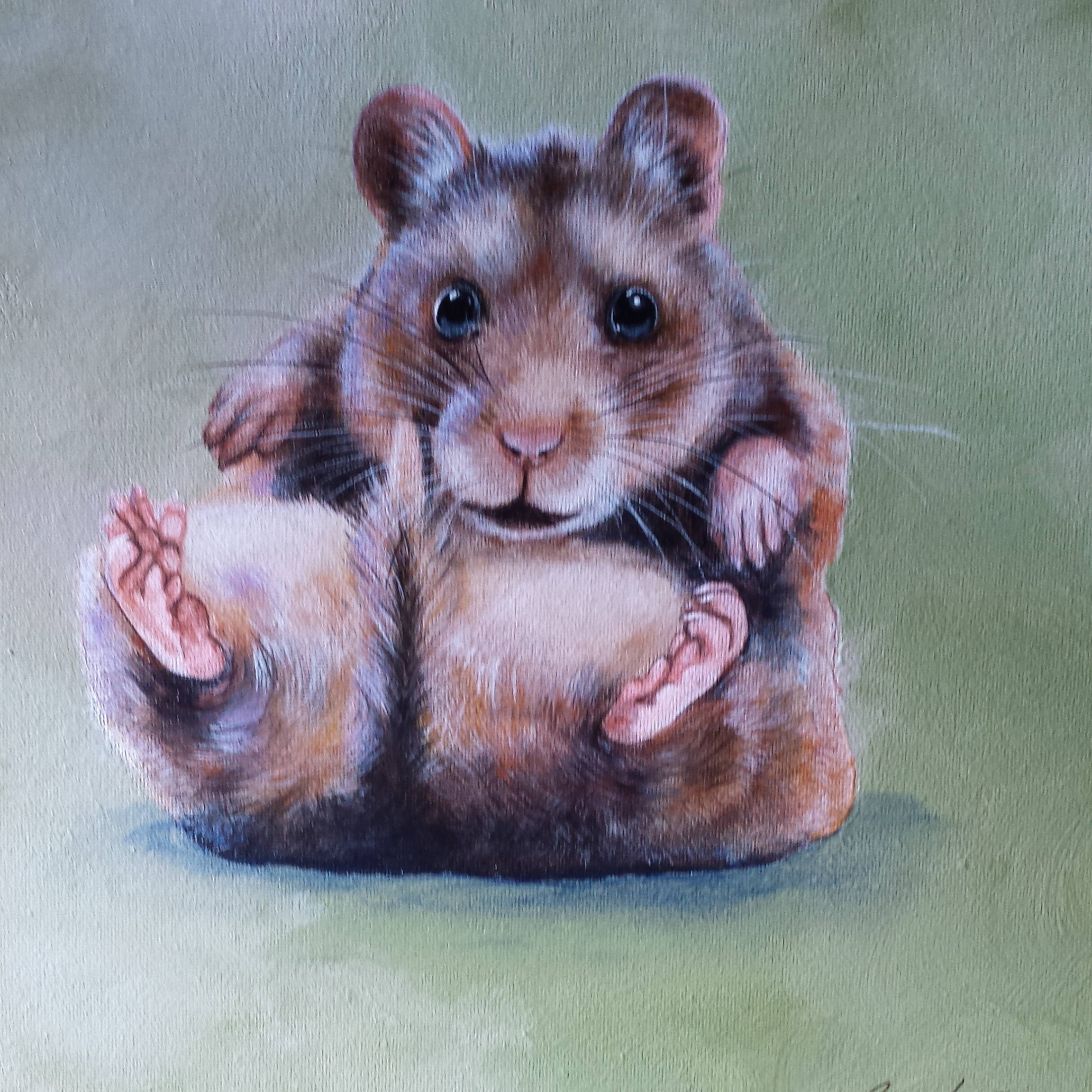 2304x2304 Hamster Original Art Acrylic Painting Hamster Art Nursery - Gerbil Painting