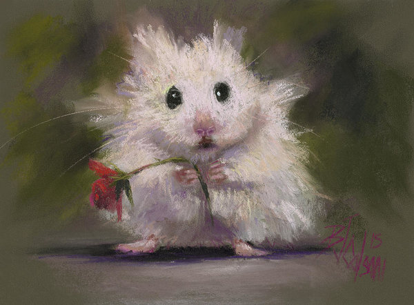 600x442 My Gift To You Art Print By Billie Colson - Gerbil Painting