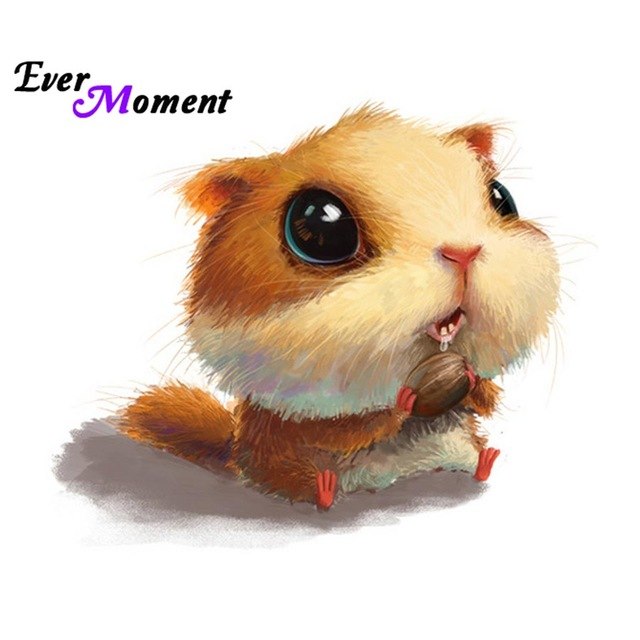640x640 Ever Moment Diy Diamond Embroidery Lovely Hamster Diamond Painting - Gerbil Painting