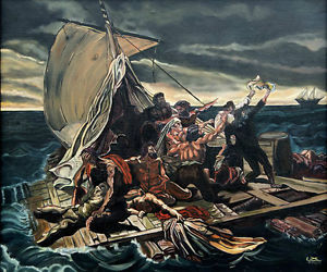 300x250 Oil Painting On Canvas (Raft Of Medusa) Reproduction Of Theodore - Gericault Painting