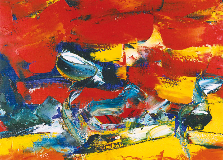 940x673 German Expressionist Painting Hubert Roestenburg Eifel Landscape - German Expressionist Painting