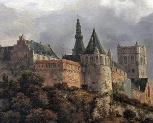 300x240 Bentheim Castle German Landscape Painting History Real Canvas Fine - German Landscape Painting