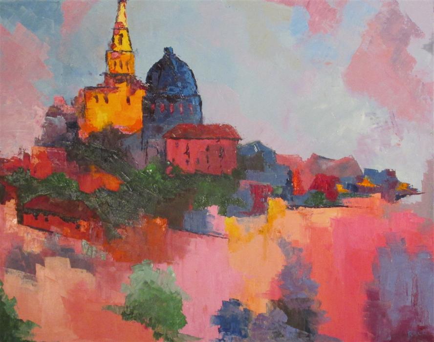 888x700 German Castle Weldon Ball - German Painting