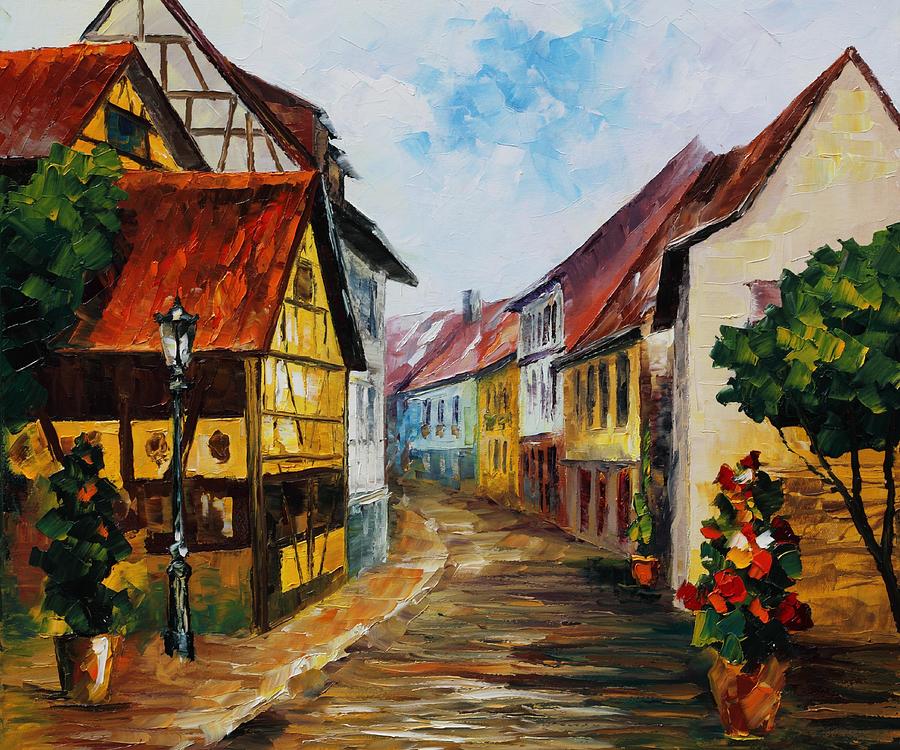 900x750 German Town - German Painting