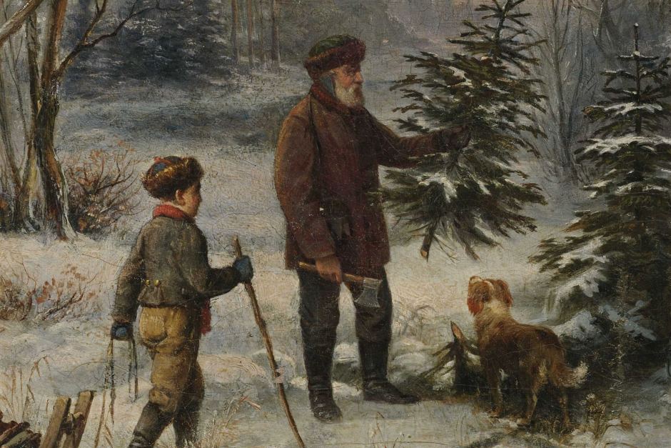 940x627 19th Century Painting By German Painter Franz Kruger Of A Father - German Painting