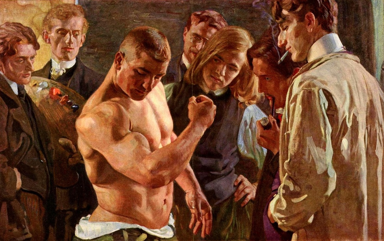1280x806 Musculos By Osmar Schindler (1867 1927) German Painter Physical - German Painting