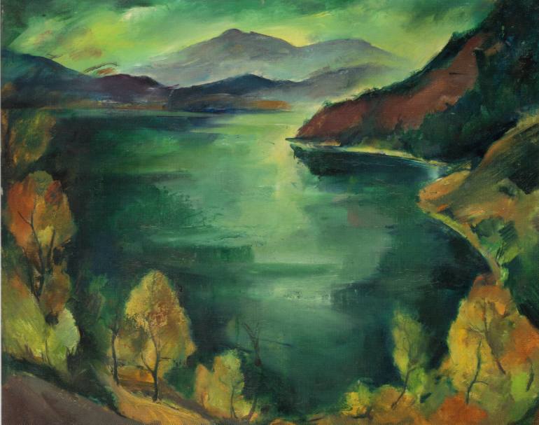 770x607 Saatchi Art Walchensee By Famous German Painter Wolf - German Painting