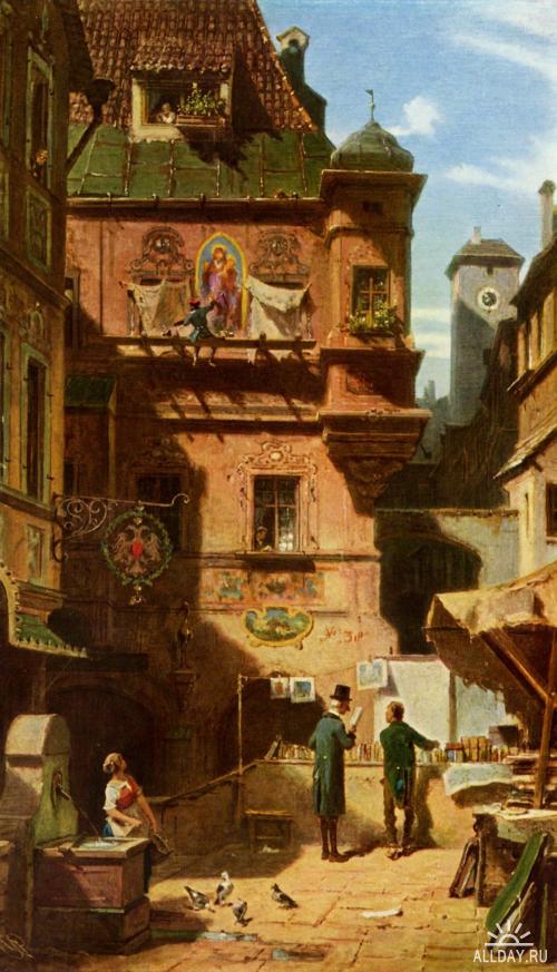500x873 Carl Spitzweg. Sweet Old Germany ~ Blog Of An Art Admirer - German Painting