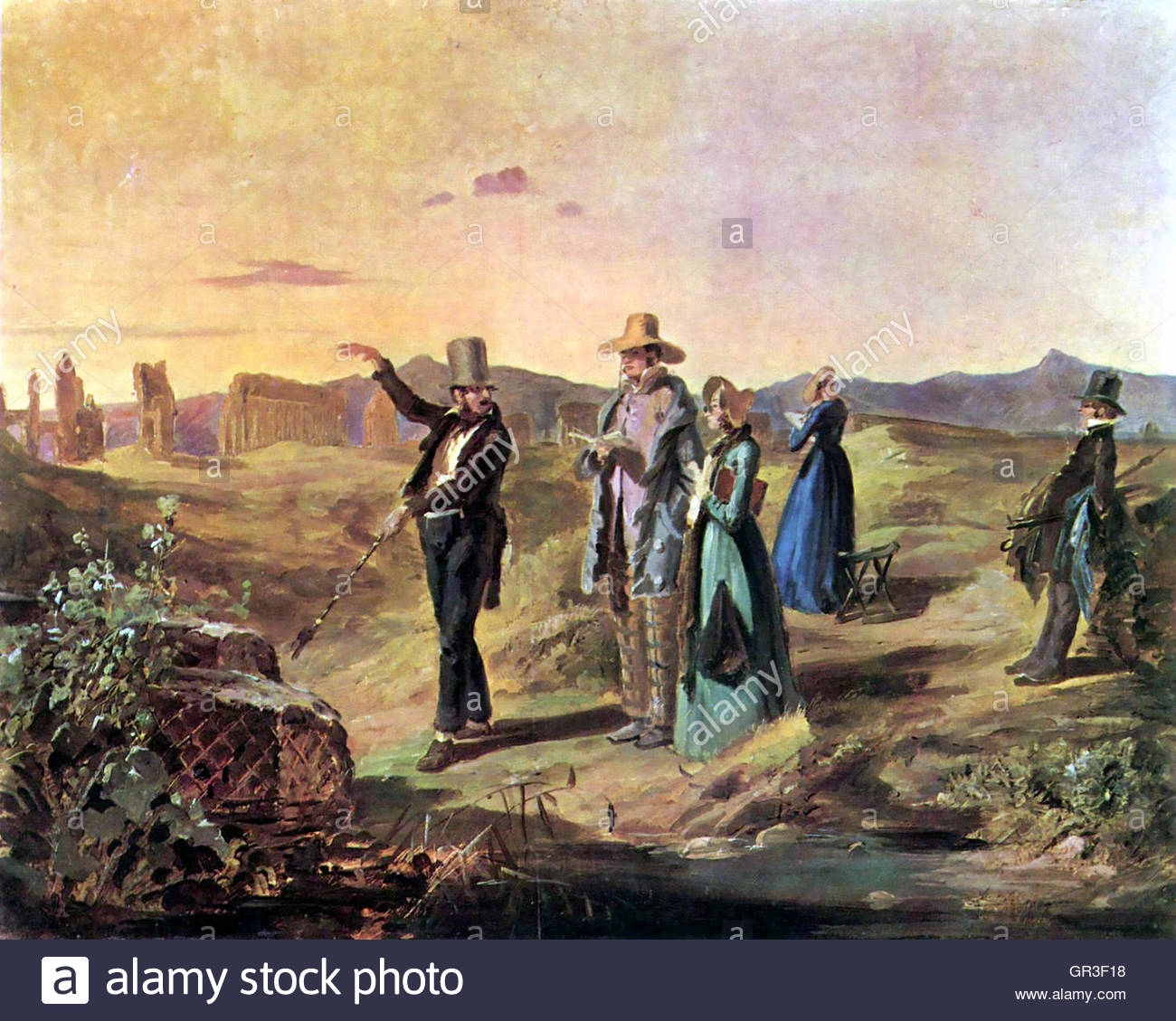 1300x1129 Carl Spitzweg (1808 1885) German Romantic Painter. His Stock Photo - German Romantic Painting