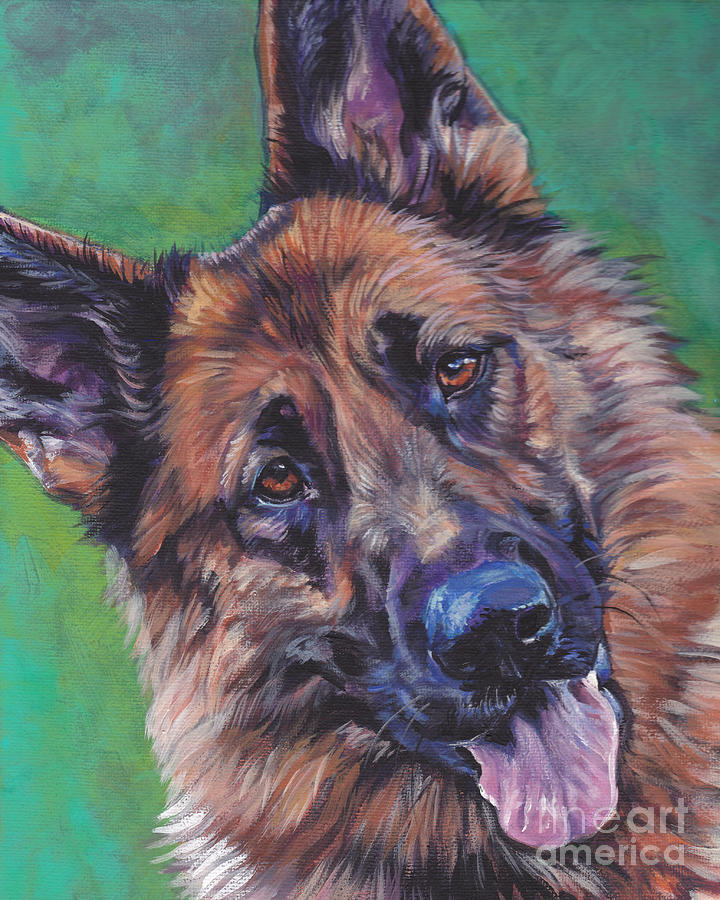 720x900 German Shepherd Painting By Lee Ann Shepard - German Shepherd Painting