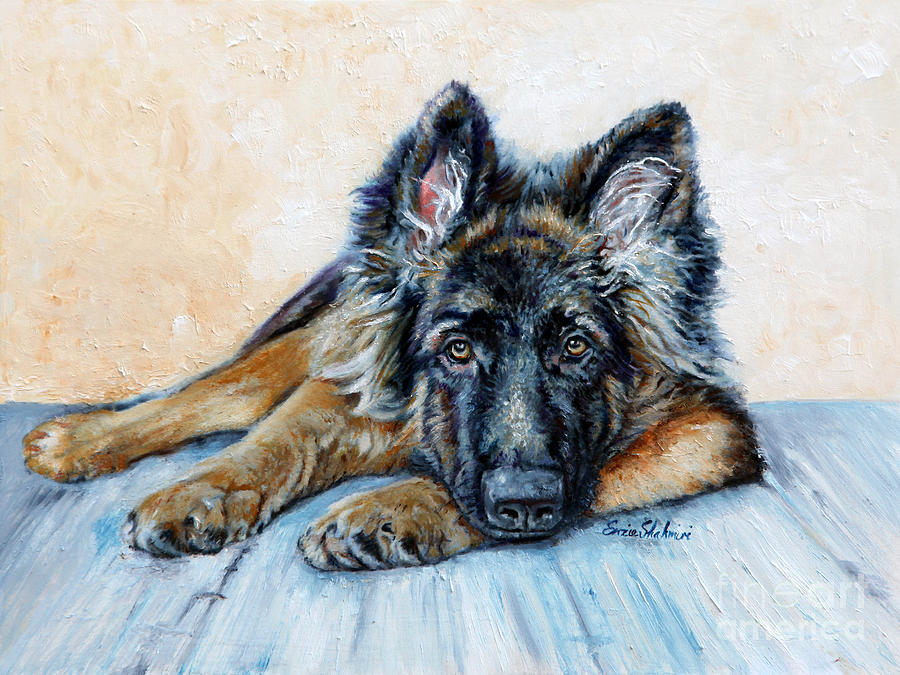 900x675 German Shepherd Painting By Portraits By Nc - German Shepherd Painting