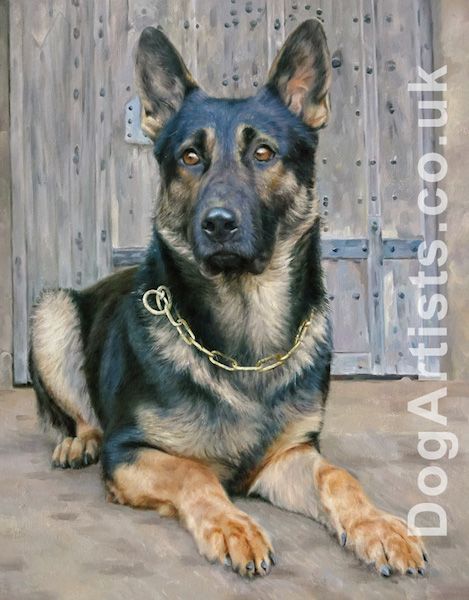 469x600 Amazing German Shepherd Portrait Based On A Photo, Hand Painted By - German Shepherd Painting