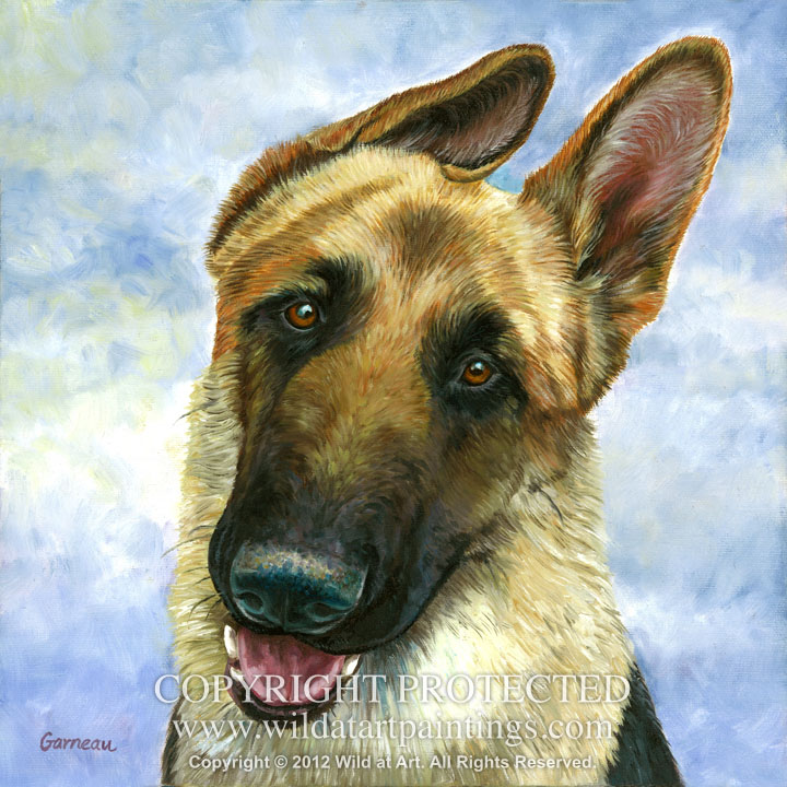 German Shepherd Painting at PaintingValley.com | Explore collection of ...