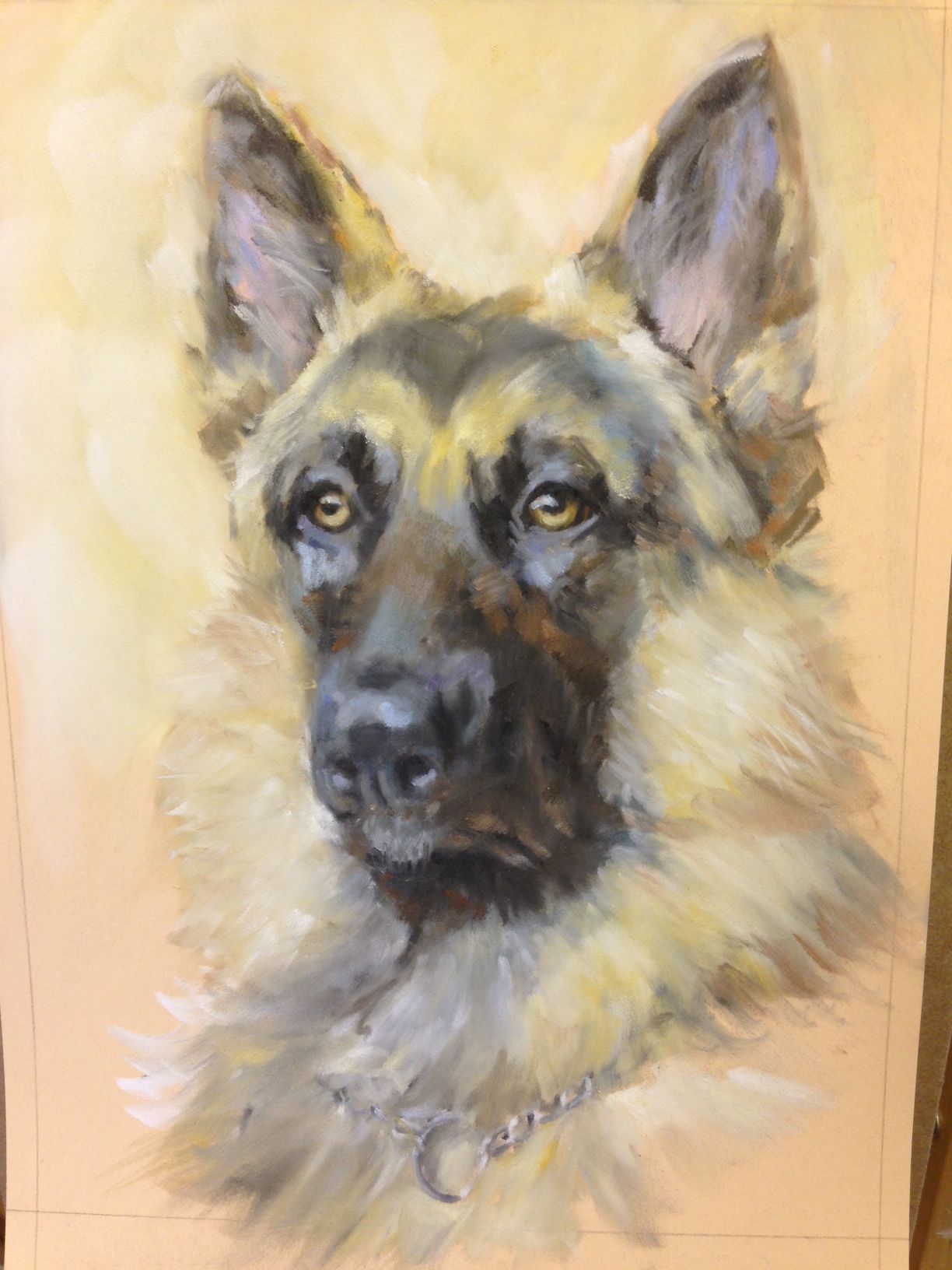 1224x1632 Step By Step German Shepherd Paint. Draw. Blend. Art - German Shepherd Painting